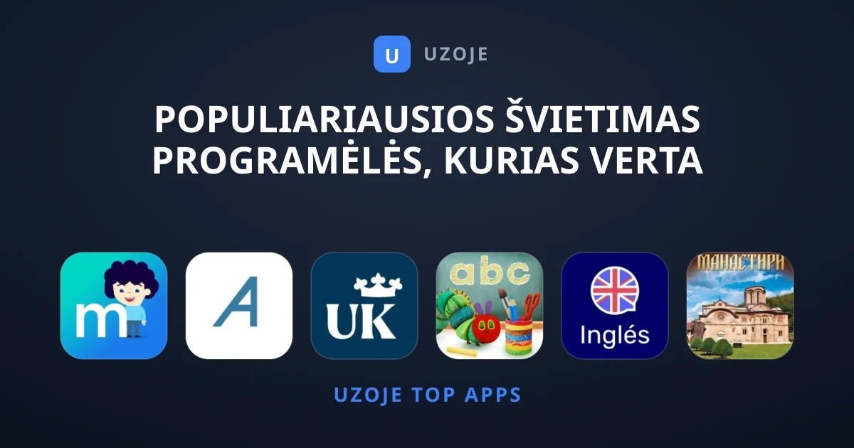 Populiariausios Švietimas Programėlės, Kurias Verta Išbandyti